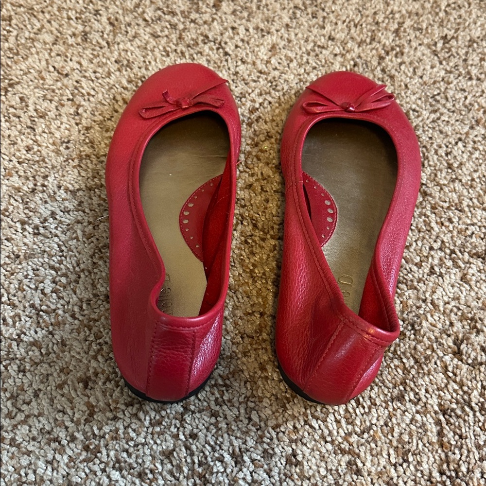 Michelle D Red Flats - Picture 3 of 5